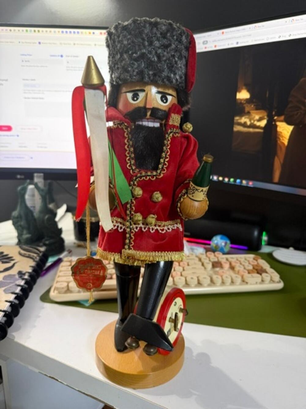 Vtg. Steinbach 16" The Dancing Hungarian Nutcracker plays music Germany 16"